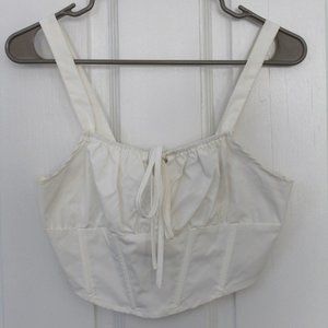 White/Cream Corset Tank Top Size Medium